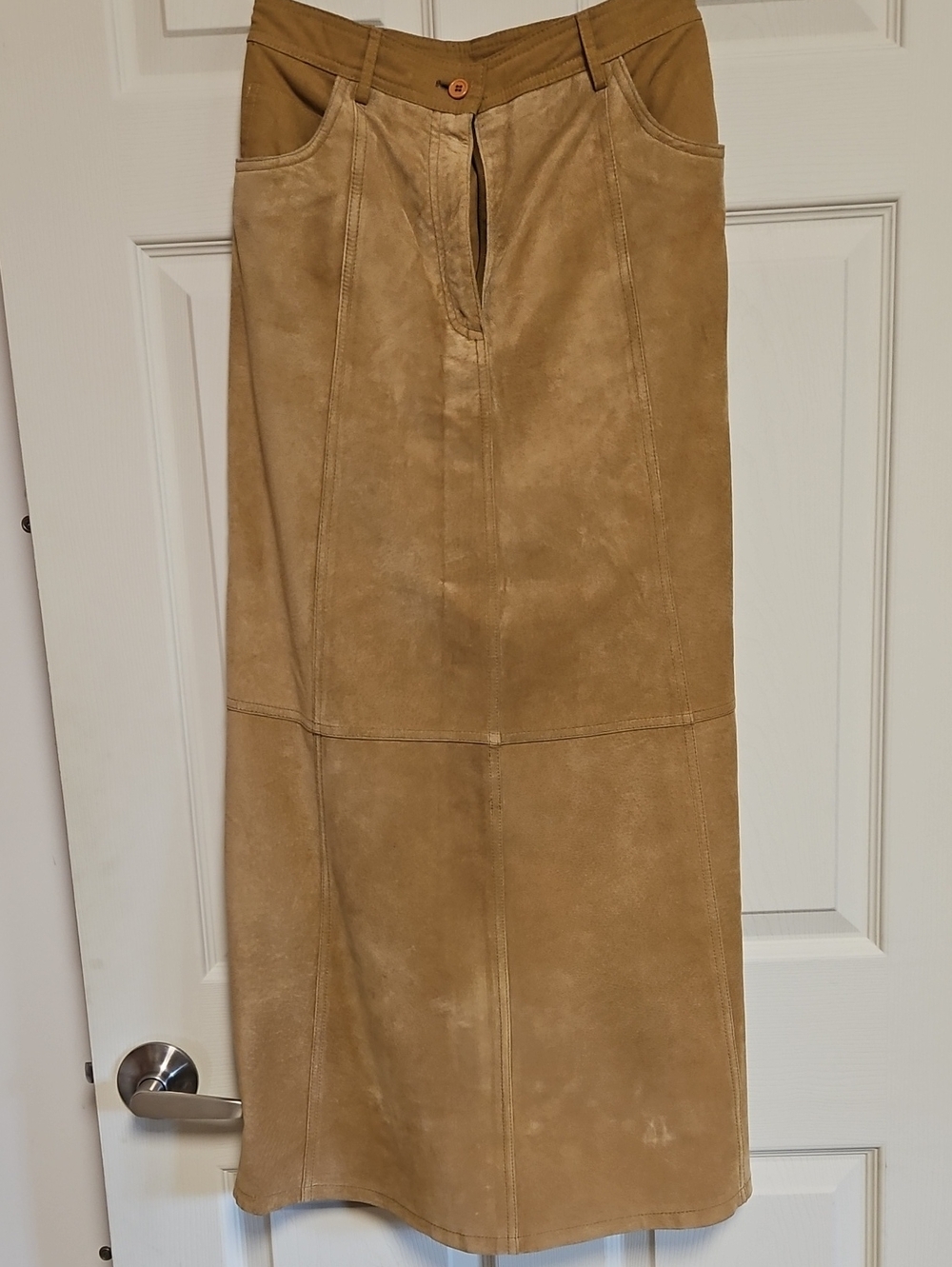 VINTAGE Suede Western Maxi Skirt